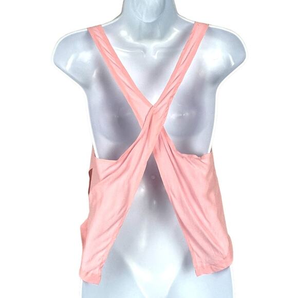 Olivaceous Tank Top Cross Back Split Open Back Pink Sleeveless Crop Women's‎ S - Picture 3 of 8